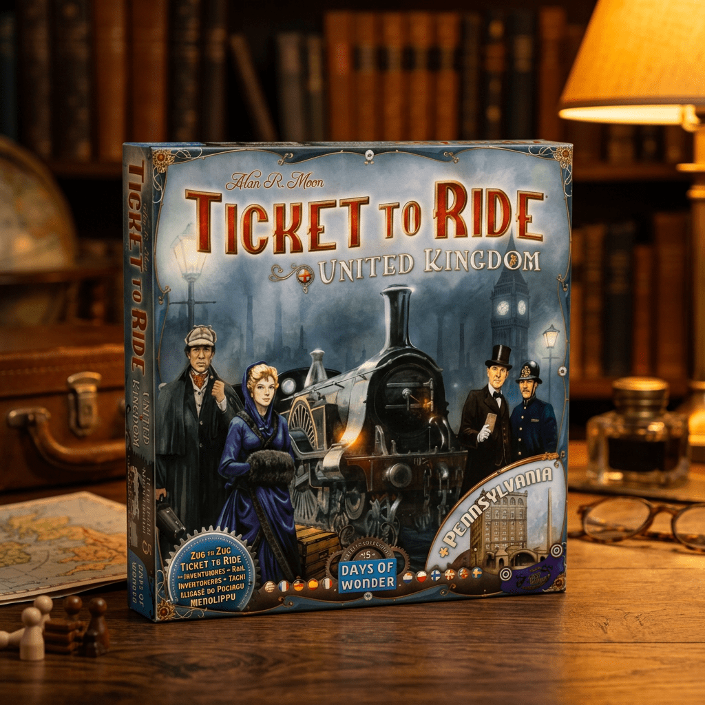 Ticket to Ride Map Utvidelse 5: UK & Pennsylvania BrettspillDays of WonderBrettspillnettbutikk